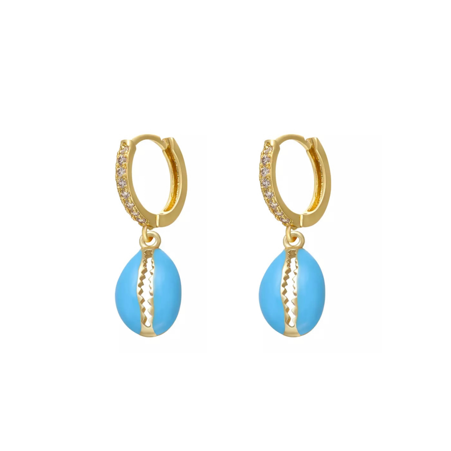 Shell Hoop Earring ( available in 3 colors)