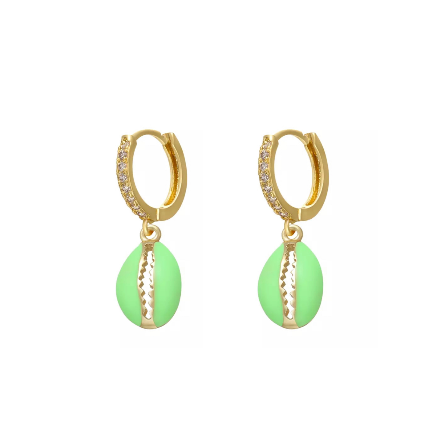 Shell Hoop Earring ( available in 3 colors)