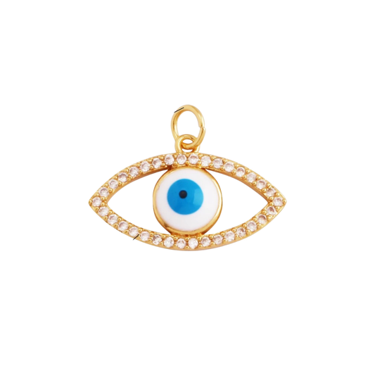 Gold Crystal Eye Charm
